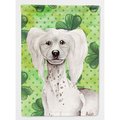 Carolines Treasures Chinese Crested Shamrocks Flag Canvas - House Size CK1401CHF